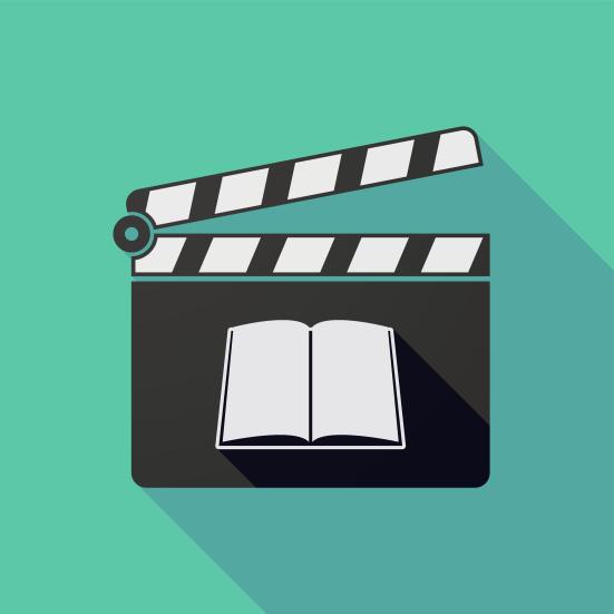 Billede af clapboard og bog 