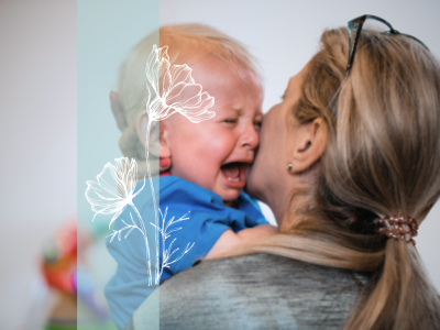 Mor der trøster grædende baby